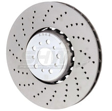 Load image into Gallery viewer, SHW 18-21 BMW M5 4.4L Left Front Cross-Drilled Lightweight Brake Rotor (34117991101) - Main Product View