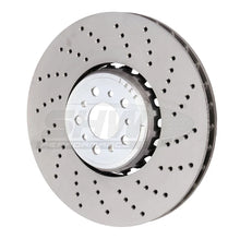 Load image into Gallery viewer, SHW 18-21 BMW M5 4.4L Right Front Cross-Drilled Lightweight Brake Rotor (34117991102) - Main Product View