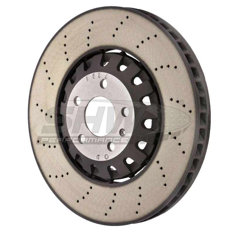 SHW 18-22 Audi RS5 2.9L Front Smooth Lightweight Brake Rotor (4M0615301AM) - Side View