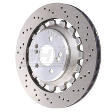 Load image into Gallery viewer, SHW 19-21 BMW M2 Competition 3.0L Right Rear Cross-Drilled Lightweight Brake Rotor (34118072020) - Main Product View