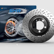 Load image into Gallery viewer, SHW 20-21 Porsche Carrera/Carrera S Front Left Drilled-Dimpled Lightweight Brake Rotor (9P1615301J)