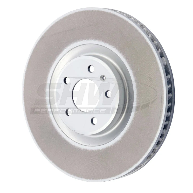 SHW 20-21 Porsche Macan GTS 2.9L Right Front Smooth Monobloc Brake Rotor (95B615302AA) - Main Product View