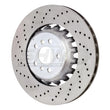 Load image into Gallery viewer, SHW 2020 BMW X5 M 4.4L Left Rear Cross-Drilled Lightweight Brake Rotor (34208074285) - Main Product View