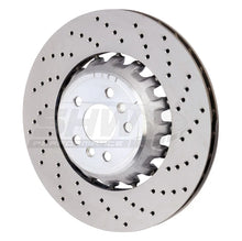 Load image into Gallery viewer, SHW 2020 BMW X5 M 4.4L Right Rear Cross-Drilled Lightweight Brake Rotor (34208074286) - Main Product View