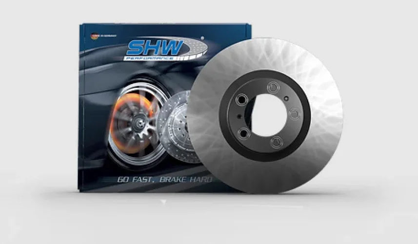 SHW 93-95 Porsche 928 GTS 5.4L Left Front Smooth Monobloc Brake Rotor (92835104501) - Side View