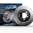 Load image into Gallery viewer, SHW 07-08 Audi RS4 4.2L Right Rear Cross-Drilled Lightweight Brake Rotor (8E0615602D) - Main Product View