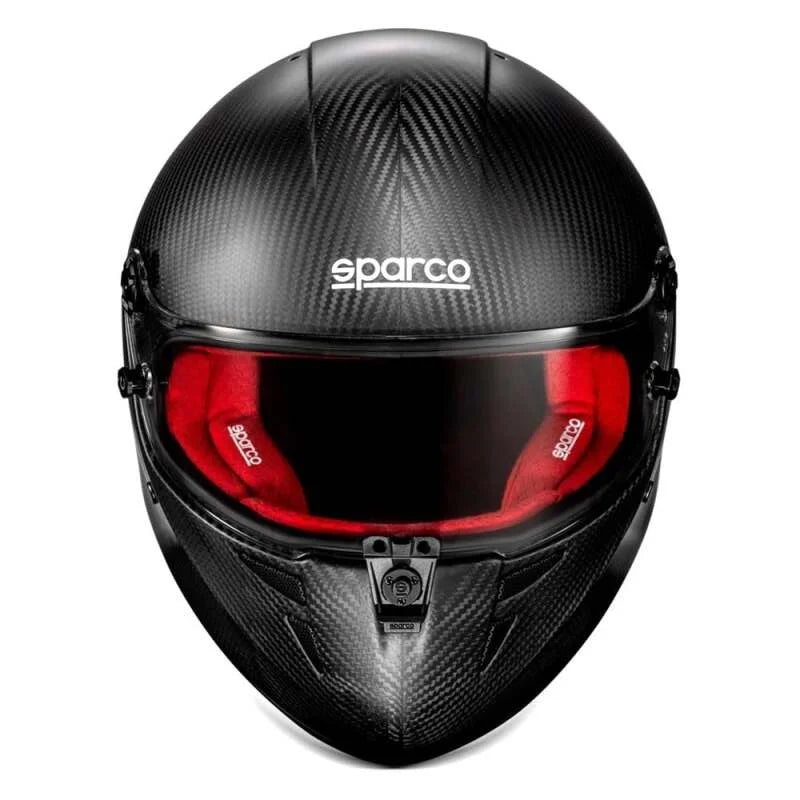 SPARCO Stealth RF Carbon Helmet - Medium - Red - Side View