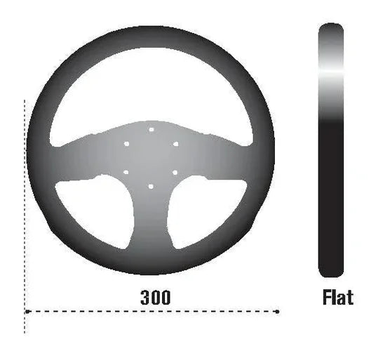 Sparco Steering Wheel 300 Suede Black - Detail View