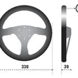 Load image into Gallery viewer, Sparco Steering Wheel 323 Suede Black - Side View