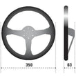 Load image into Gallery viewer, Sparco Steering Wheel 345 Leather Black - Main Product View