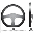 Load image into Gallery viewer, Sparco Steering Wheel 353 Suede Black (NO HORN INCLUDED) - Side View