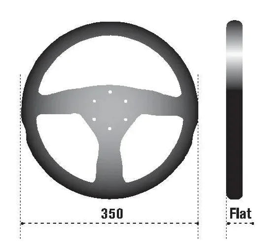 Sparco Steering Wheel L505 Lap 5 Blk/Blk/Blk - Detail View