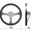 Load image into Gallery viewer, Sparco Steering Wheel L777 Leather Black - Side View