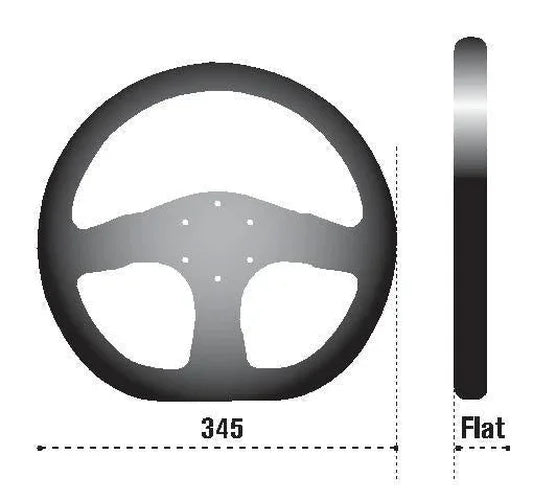Sparco Steering Wheel P 222 Black - Detail View