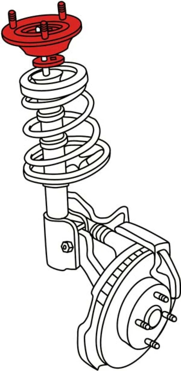 SPC Performance 00-10 Ford Focus Front Adjustable Strut Mount - Side View