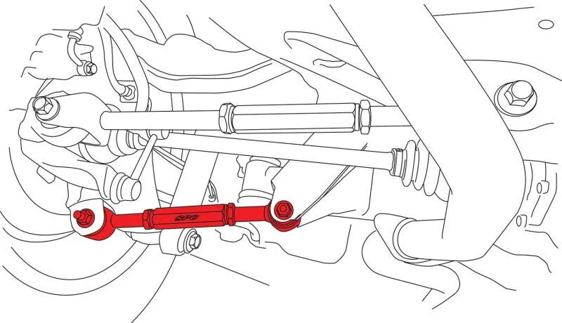 SPC Performance 03-06 Subaru Baja/00-09 Legacy/Outback Rear Camber Kit (SINGLE ARM-REQUIRES 2) - Side View