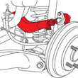 Load image into Gallery viewer, SPC Performance 06-10 Honda Civic Base/Si/Hybrid/ 13+ Acura CSX/ILX Adjustable Rear Camber Arm - Side View