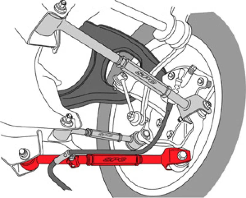 SPC Performance 08-10 Honda Accord/09-10 Acura TSX/TL Rear Adjustable Lateral Arm - Side View