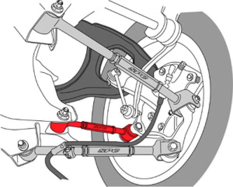 SPC Performance 08-10 Honda Accord/09-10 Acura TSX/TL Rear Adjustable Toe Arm - Side View