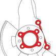 Load image into Gallery viewer, SPC Performance 09-14 Hyundai Genesis +1.0 Camber Shim (Set of 2) - Side View