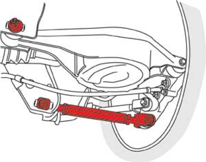 SPC Performance 09+ Nissan 370Z / 08-13 Infiniti G37 Rear Adjstbl Camber Arms w/Toe Cams&Lock Plates - Side View