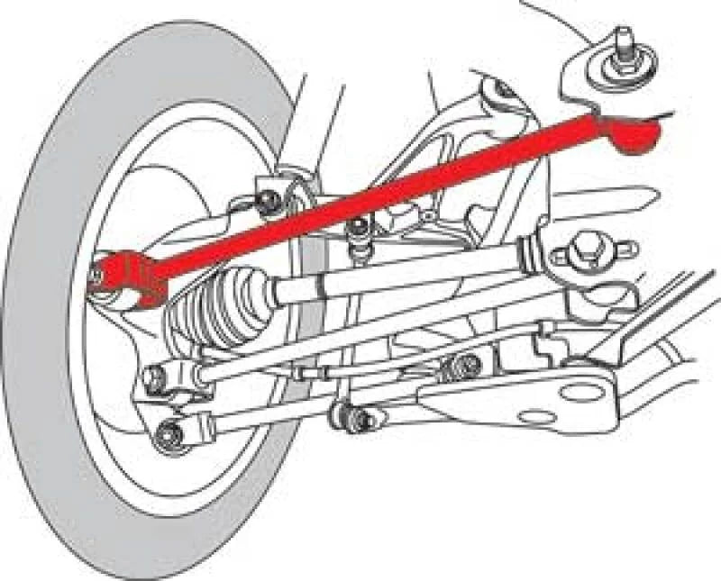SPC Performance 11-13 Infiniti M37 / 11-13 M56 / 14-16 Q50 Rear Lateral Arms Left and Right Pair - Side View