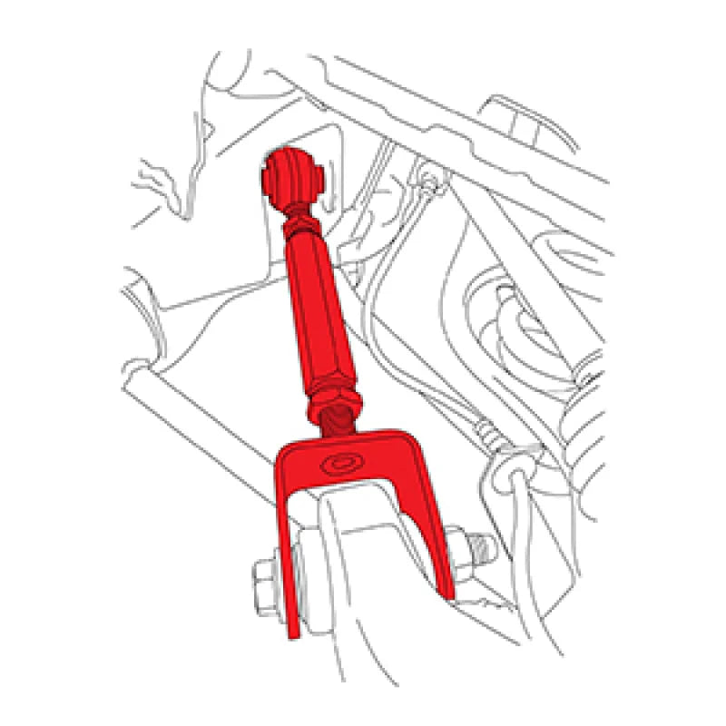 SPC Performance 11-19 Ford Explorer Adjustable Toe Arm- (Rear) - Side View