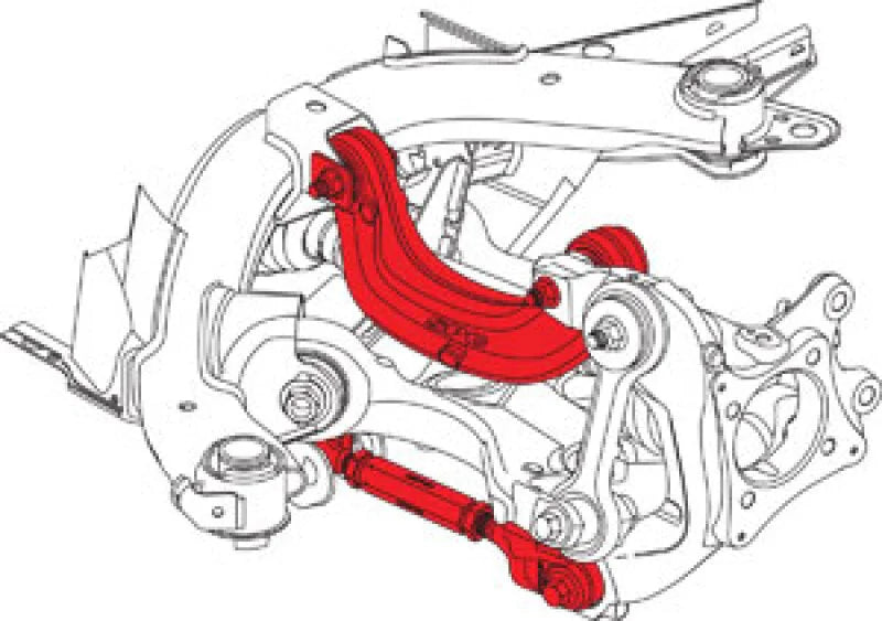 SPC Performance 15-20 Ford Mustang Rear Performance Kit - Side View