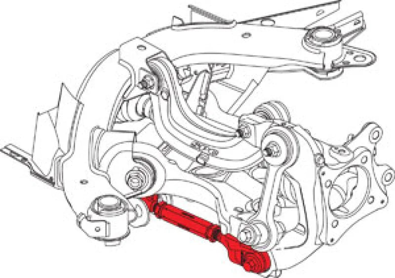 SPC Performance 15-20 Ford Mustang Toe Control Arm - Side View