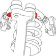 Load image into Gallery viewer, SPC Performance 17-19 Audi A4 Knuckle Pinch Hardware Bolt &amp; Nut - Side View