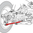 Load image into Gallery viewer, SPC Performance 2014-2016 Infiniti Q50/Q70 / 2011-2013 M36/M56 Rear Radius Left and Right Rods - Side View