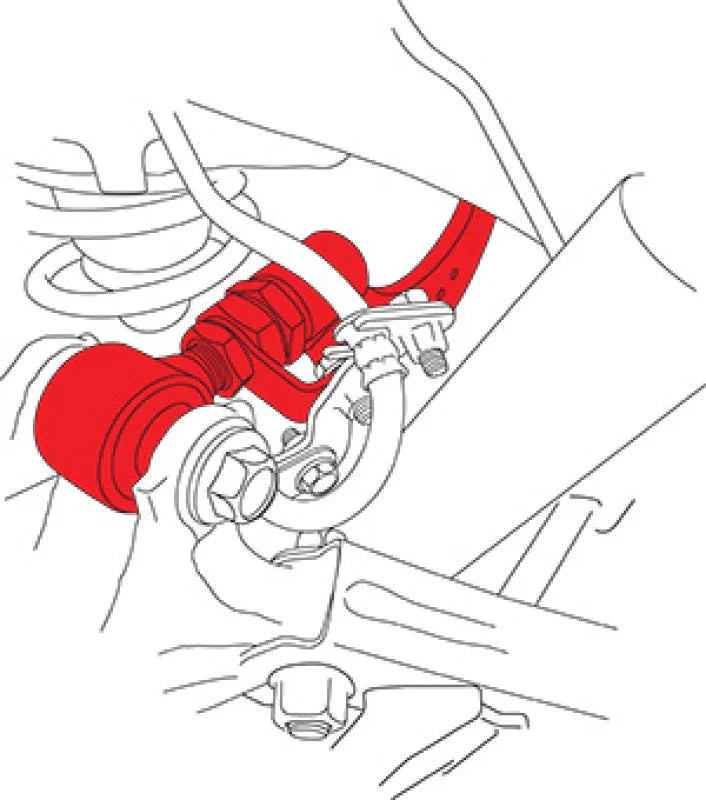 SPC Performance 2020+ Toyota Highlander Rear Adjustable Camber Arms - Side View