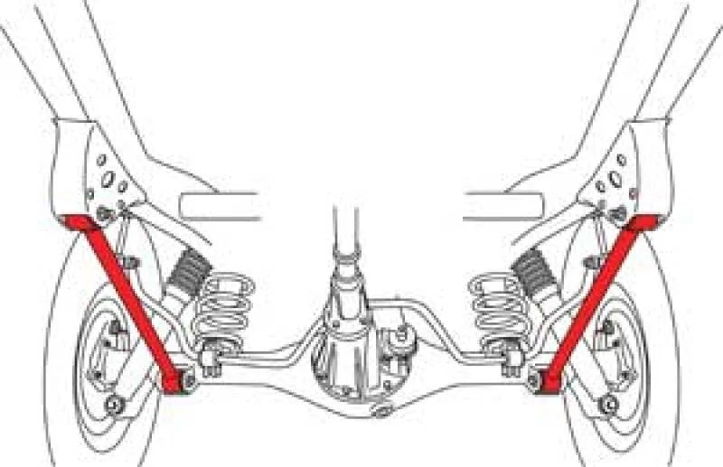 SPC Performance 91-97 Toyota Landcruiser Rear Lower Control Arms (Pair) - Side View