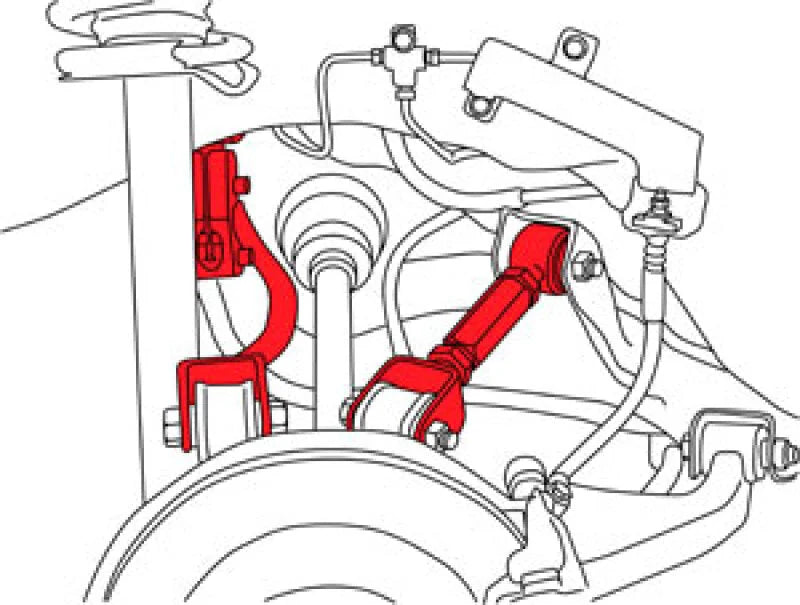SPC Performance 95-98 Nissan 240SX Rear Driver Side Adjustable Control Arm - Side View