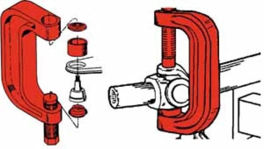SPC Performance Ball Joint Press w/Adapters - Side View