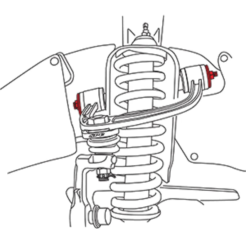 SPC Performance Control Arm Hardware - Side View