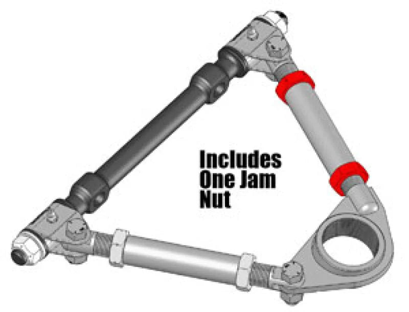 SPC Performance Control Arm Passenger Side 3/4in. Jam Nut - Side View
