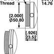 Load image into Gallery viewer, SPC Performance DOMED RUBBER FOOT - Side View