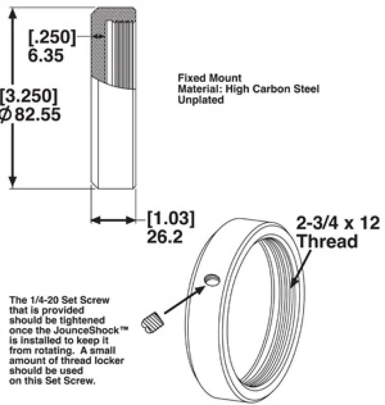 SPC Performance END MOUNT & ADAPTOR ASSY - Side View