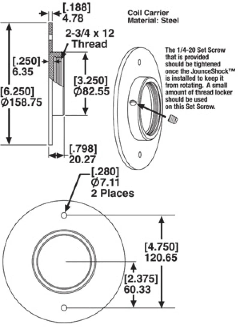 SPC Performance END MOUNT & ADAPTOR ASSY - Side View