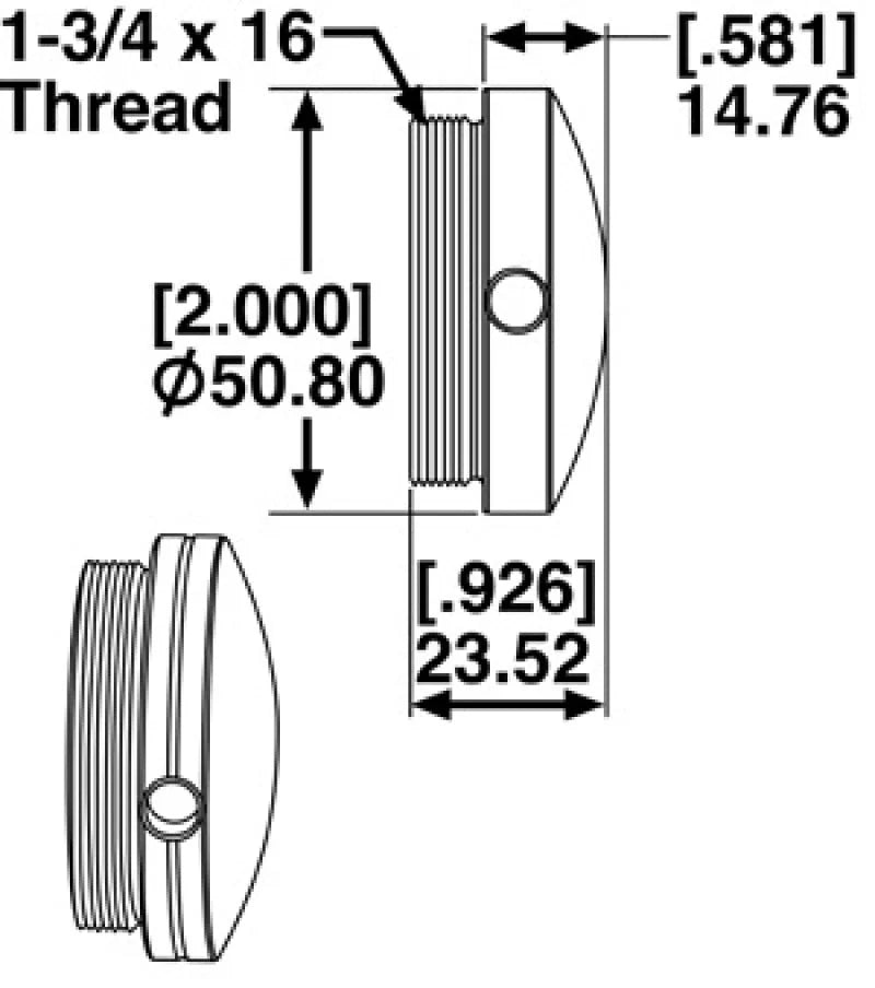SPC Performance END MOUNT & ADAPTOR ASSY - Side View