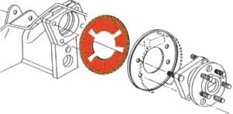 SPC Performance EZ Shim Dual Angle Camber/Toe Shim (Red) - Side View
