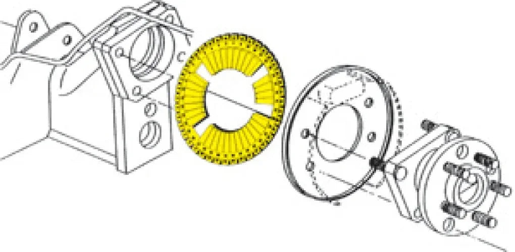 SPC Performance EZ Shim Dual Angle Camber/Toe Shim (Yellow) - Side View