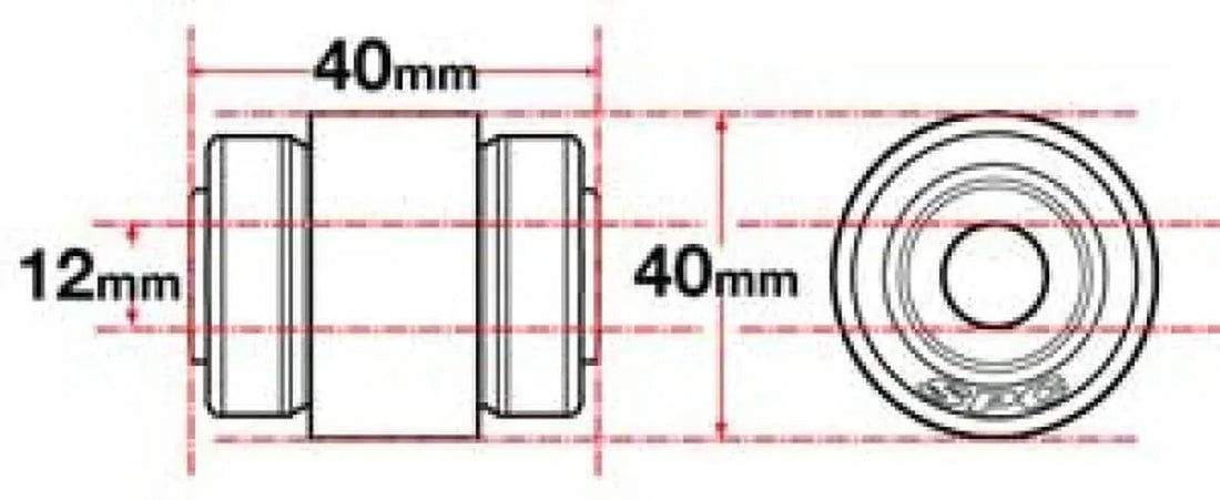 SPC Performance Flex Joint xAxis BUILDER SERIES 10mm X 40mm X 1.750 - Side View
