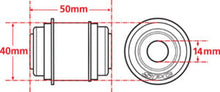 Load image into Gallery viewer, SPC Performance Flex Joint xAxis BUILDER SERIES 14mm ID X 40mm OD X 50mm Width - Detail View