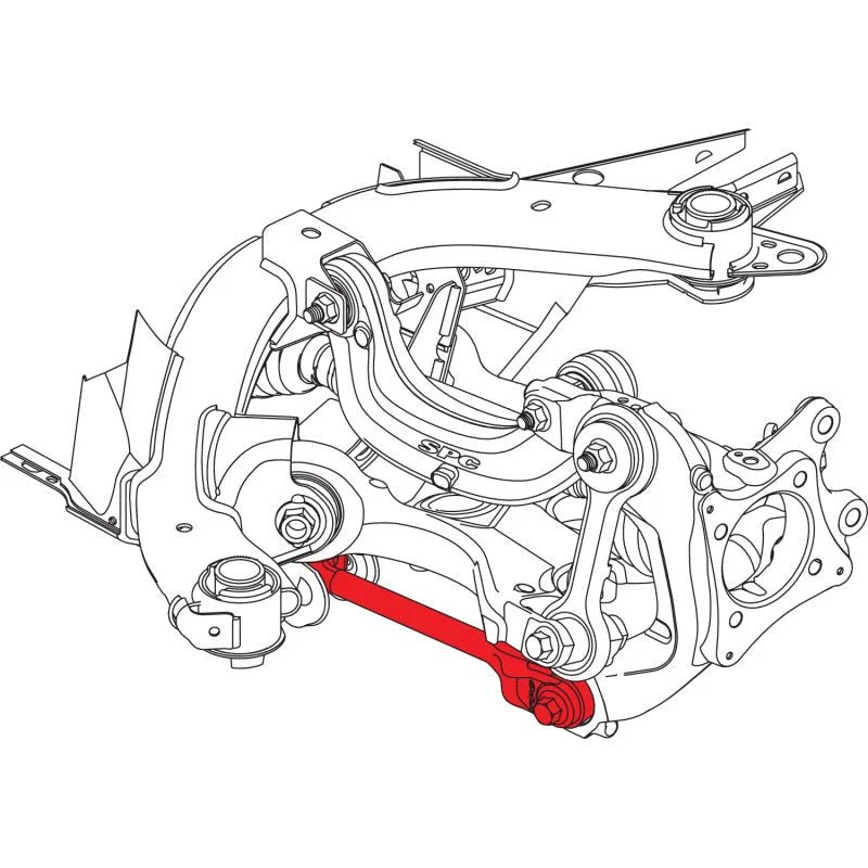 SPC Performance Ford S550 Mustang Forged T6 Aluminum Rear Lower Control Arm - Side View