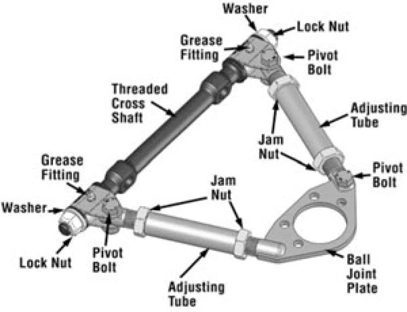 SPC Performance GM Full Size Pro Series Front Adjustable Upper Control Arm (Race Only) - Side View