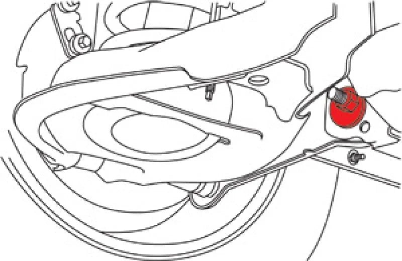 SPC Performance GM REAR CAM NUT - Side View