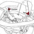 Load image into Gallery viewer, SPC Performance GM SUV (Incl. 08+ Acadia/08+ Traverse) Rear Cam Bolt (Pair) - Side View