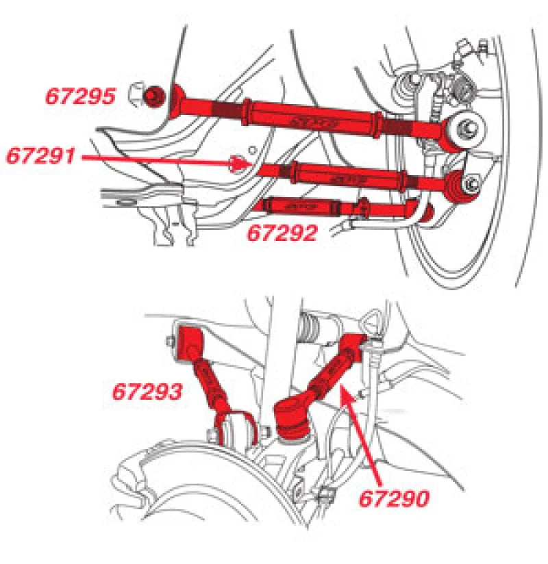 SPC Performance Honda/Acura Rear Adjustable Arms (Set of 5) - Detail View
